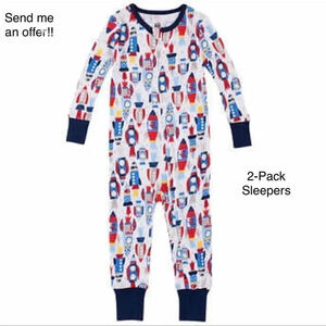 Kids Headquarters Kids' 2-pack Cotton Sleepers